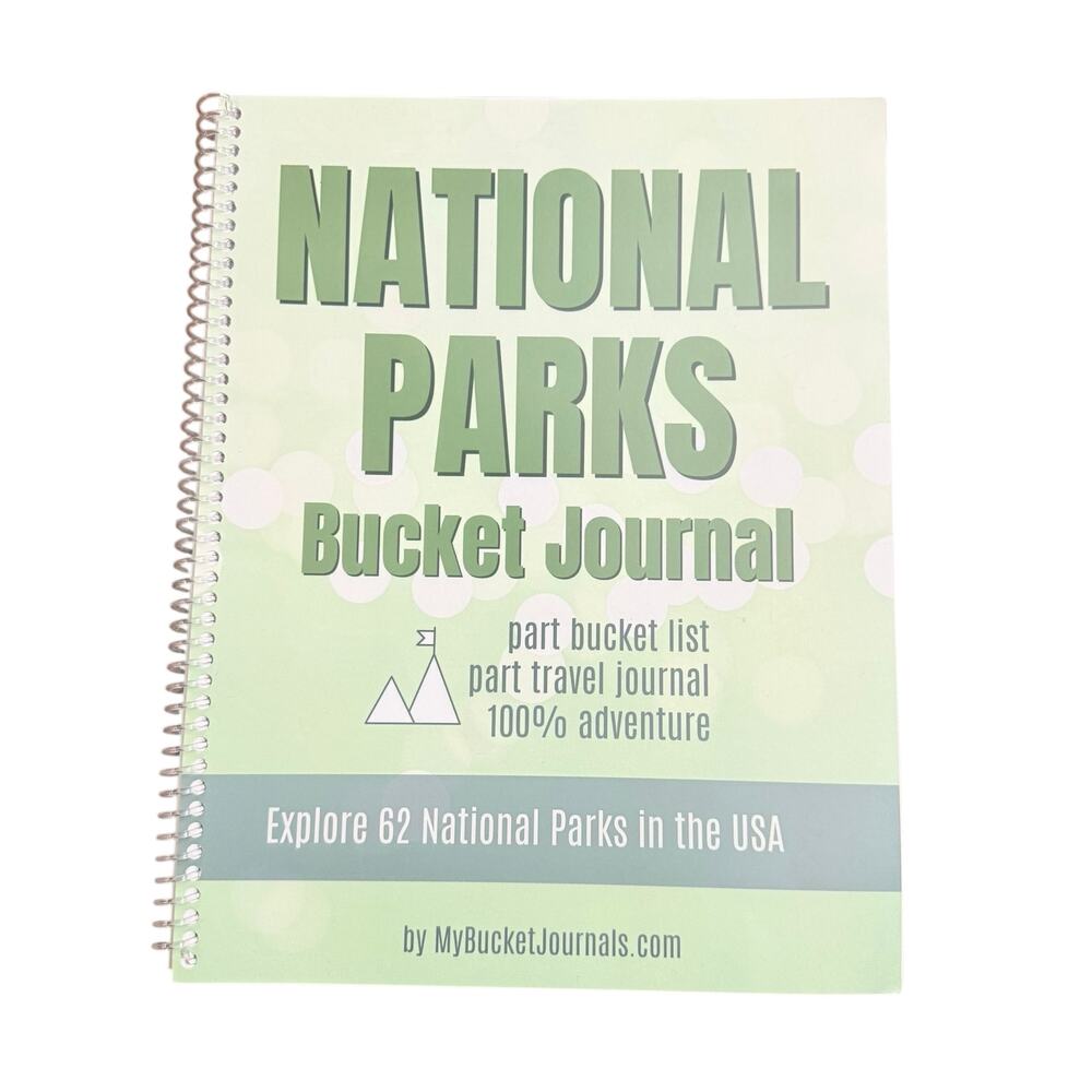 National Parks Bucket Journal, fill in as you travel, spiral bound